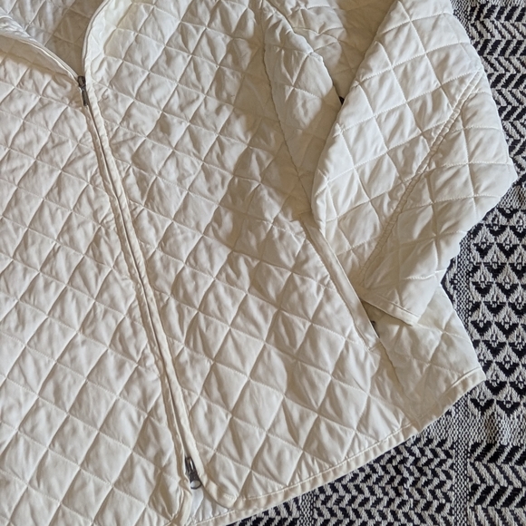 Croft & Barrow Cream Quilted Jacket - Picture 3 of 12